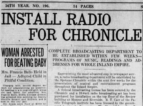 100 years ago in Spokane: The Chronicle was planning an exciting new