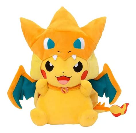 Peluche Pok Mon Pikachu Con Mega Charizard Y Mercadolibre