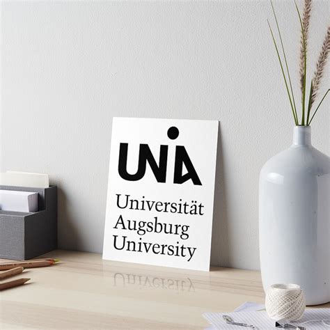 Universität Augsburg Logo Art Board Print By Diamante24 Redbubble