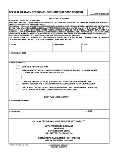 Navpers 1070 881 2010 2025 Form Fill Out And Sign Printable Pdf