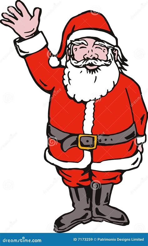 Santa Claus Waving Stock Vector Illustration Of Christmas 7173259