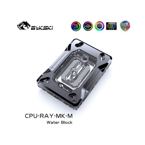 Bykski Waterblock CPU Pour AMD Noir Plexi CPU RAY MK M