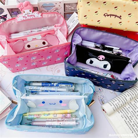 Sanrio Large Capacity Multi Layer Creative Cute Pencil Case Aesthetic