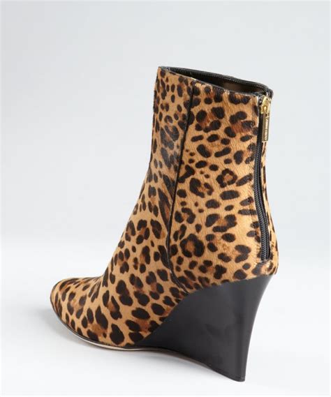 Lyst Jimmy Choo Leopard Print Calf Hair Mayor Wedge Ankle Boots