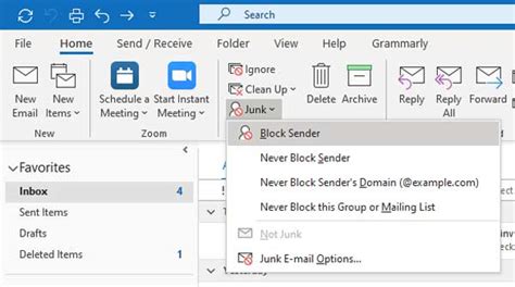 How To Block And Unblock Email Addresses In Microsoft Outlook