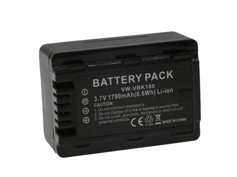 Vw Vbk Battery Mah Wh V Panasonic Sdr H Sdr T Sdr T