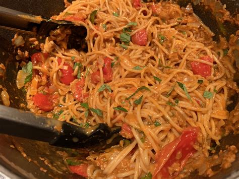 Vegan Chorizo Spaghetti With Cherry Tomatoes Recipe Live Love Laugh Food