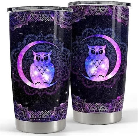 Sandjest Personalized Owl Wood Drawings Tumbler 20oz 30oz Insulated Tumblers With