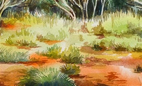 Australian Landscape Original Art Bush Nature Watercolour | Etsy