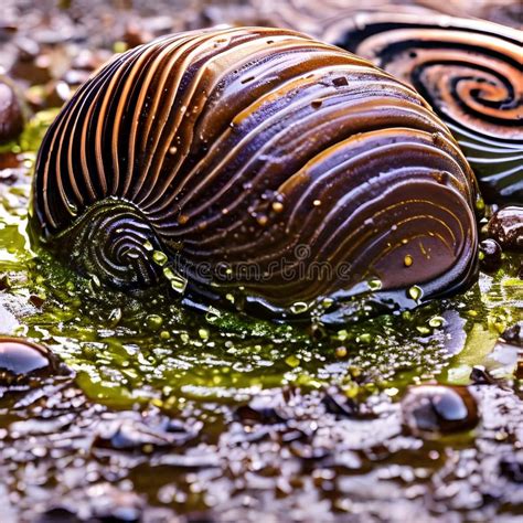 A Slimy And Oozy Texture With Snail Slime And Wet Mud5 Generative Ai Stock Illustration