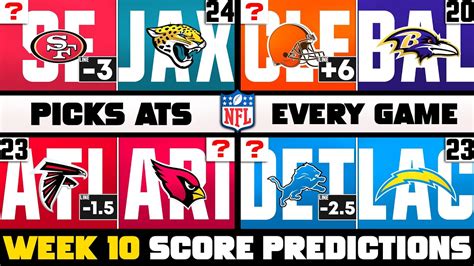 Nfl Week 10 Score Predictions 2023 Nfl Week 10 Picks Against The