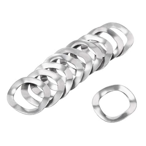 Uxcell 10 Pcs 12 5mm X 18mm X 0 3mm 304 Stainless Steel Wave Spring