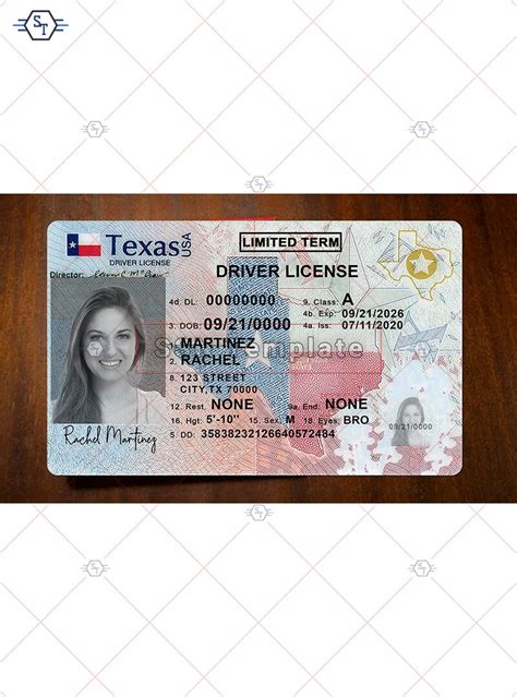 Texas Driver License New Psd Template V2 Ssn Template