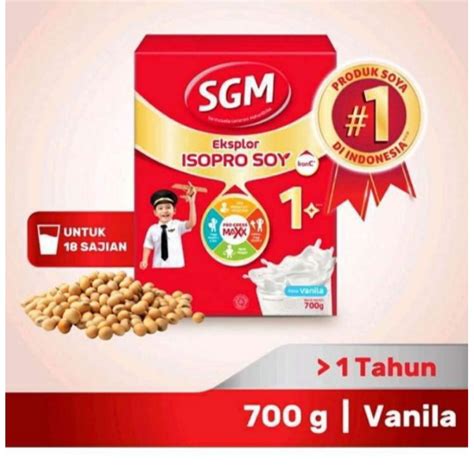 Jual SGM Soya Isopro Soy 1 Plus 1 Vanila Madu 700 Gram Shopee