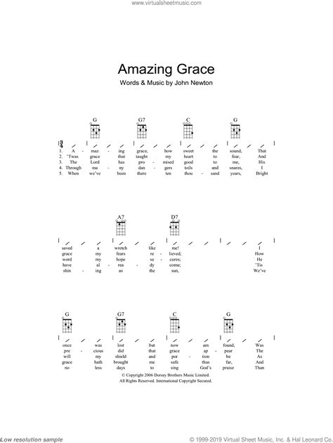 Amazing Grace Sheet Music For Ukulele Chords Pdf Ukulele Chords Amazing Grace Sheet Music