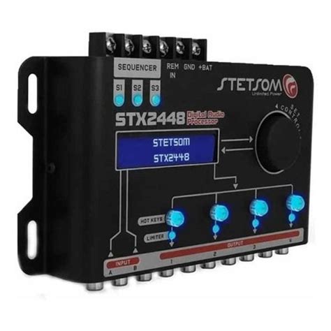 Processador De Audio Digital Stetsom STX2448 4 Vias Crossover