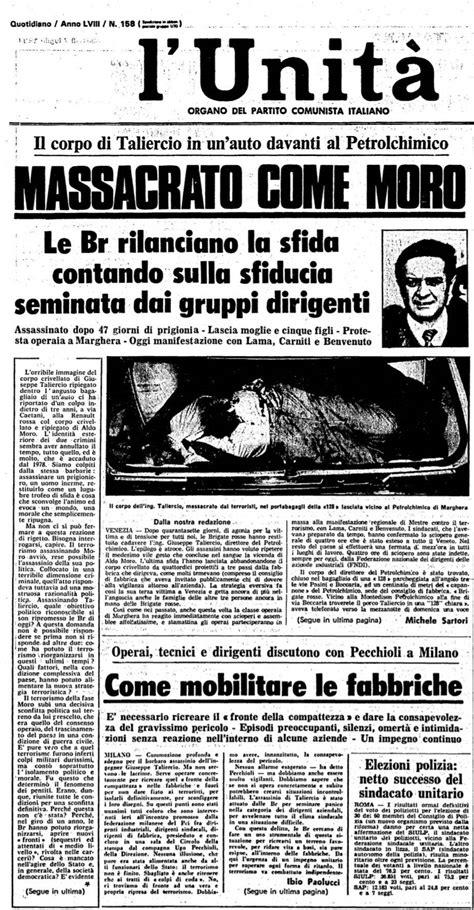 5 LUGLIO 1981 Le Brigate Rosse Assassinano Giuseppe Taliercio