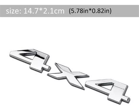 Emblema 4x4 Metálico Adhesivo Cuotas sin interés