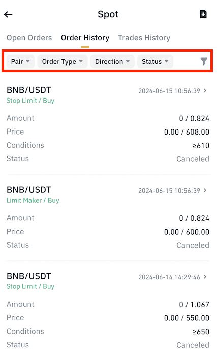 How To View My Spot Trading Activity Binance Support