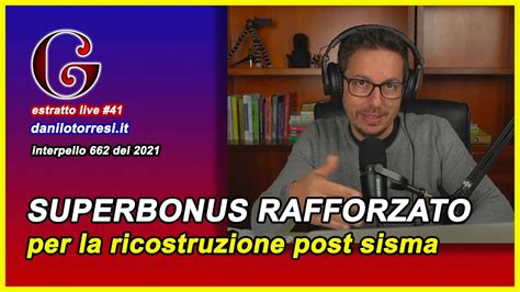 SUPERBONUS 110 RAFFORZATO Contributo Terremoto Per Ricostruzione Post