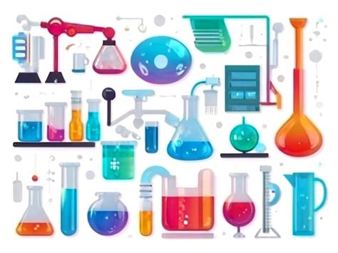 Premium Vector Isolated Colorful Science Objects And Icons Vector Set