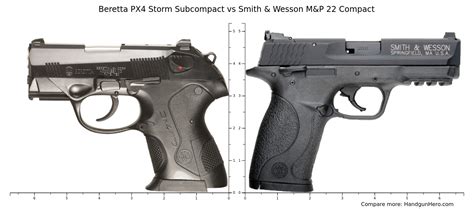 Beretta PX4 Storm Subcompact Vs Smith Wesson M P 22 Compact Size