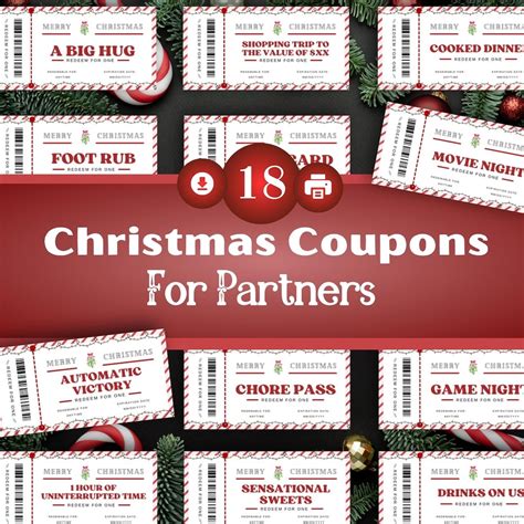 Printable Christmas Coupon Book Editable Christmas Coupons Christmas