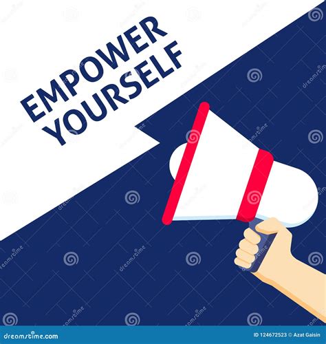 Empower Yourself Announcement Hand Holding Megaphone With Speech