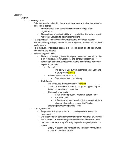 Gms Gms 200 In Class Notes From Some Of The Slides Lecture 1 Chapter 1 1 Working Today