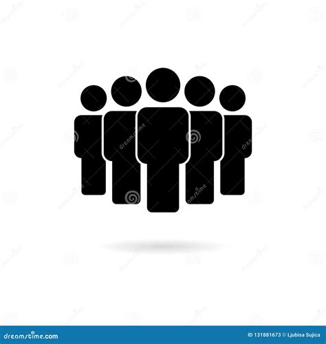 Personas Negras Del Logotipo Icono De Grupo Grupo De Personas O Grupo