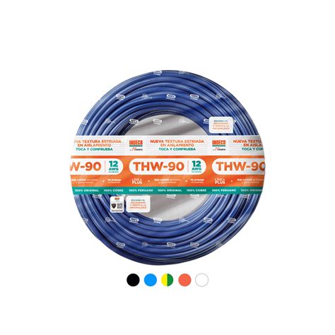 cable thw   awg  nuevo estriado