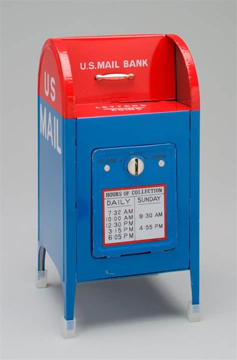 Still Piggy Banks Blue Metal Mailbox Coin Bank 7 5 Play Kreative TM