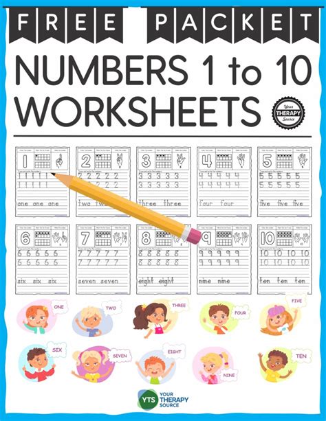 Number Tracing Worksheets Pdf Free Your Therapy Source