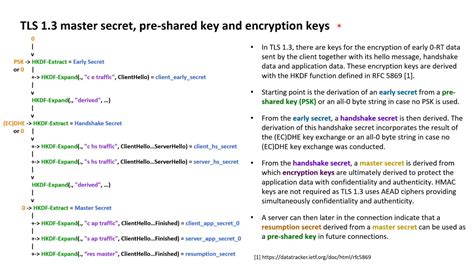 Tls Essentials Tls Master Secret Psk Encryption Keys Hkdf