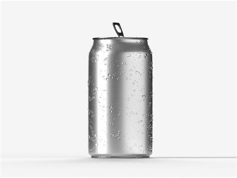 Premium Photo Blank Aluminum Soda Or Beer Can With Water Drops