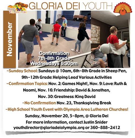 Youth Ministry Gloria Dei Lutheran Church