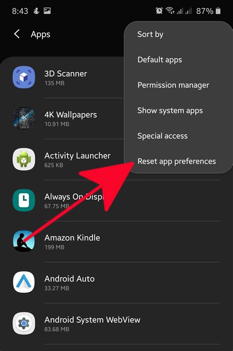 How To Reset App Preferences On Samsung Android 10