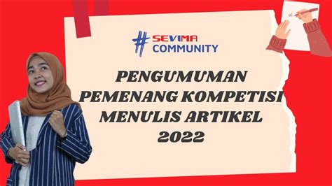 Pengumuman Pemenang Kompetisi Menulis Artikel Sevima Sevima