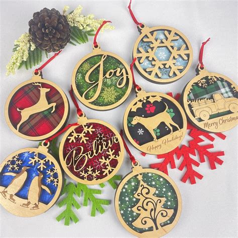 Wooden Christmas Ornaments Etsy