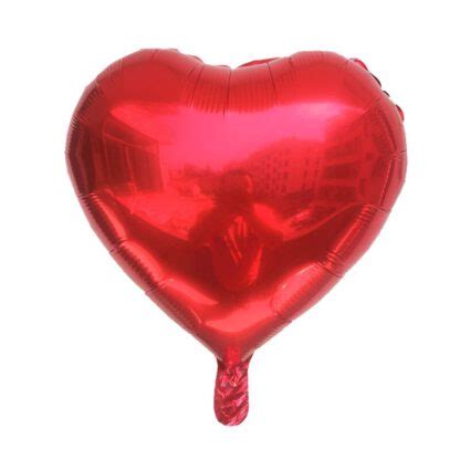 Inch Heart Shaped Foil Balloon Red Party My Malaysia Online