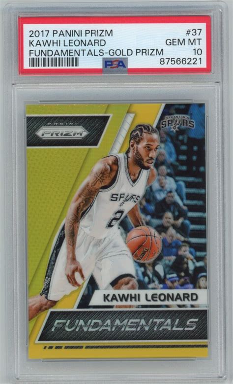 Panini Prizm Kawhi Leonard Fundamentals Gold Jersey