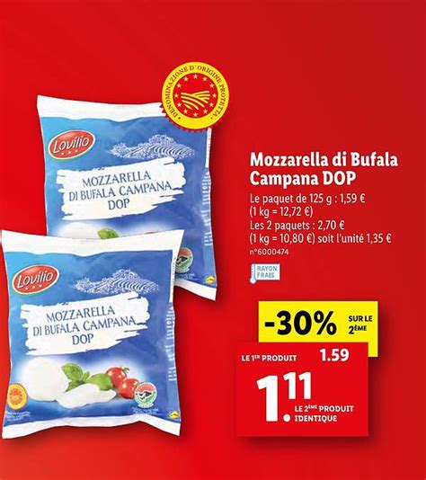 Promo Mozzarella Di Bufala Campana Dop Sur Le Me Chez Lidl