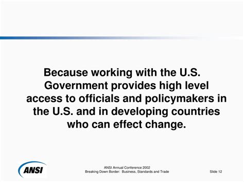 Ppt Standards Outreach And The Us Government Powerpoint