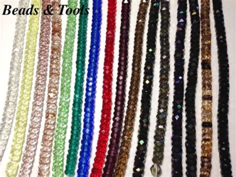 Czech Beads FIRE POLISHED Beads RONDELL Asst Colours BEADS TOOLS