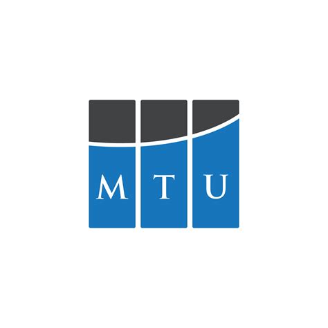 MTU letter logo design on WHITE background. MTU creative initials ...