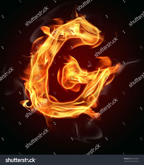 Fire Letter G Stock Illustration 82443481