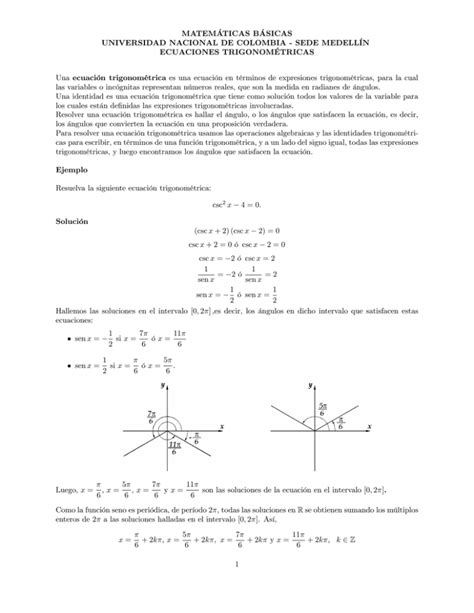 MATEM TICAS B SICAS UNIVERSIDAD NACIONAL DE