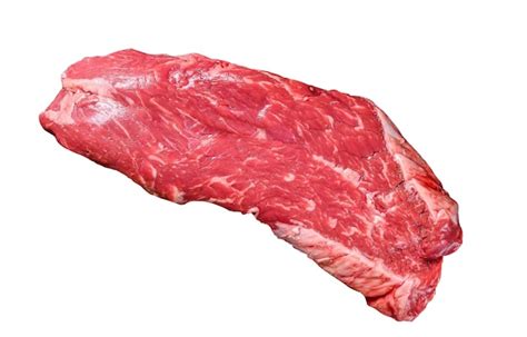 Premium Photo Raw Flank Beef Meat Steak Isolated On White Background