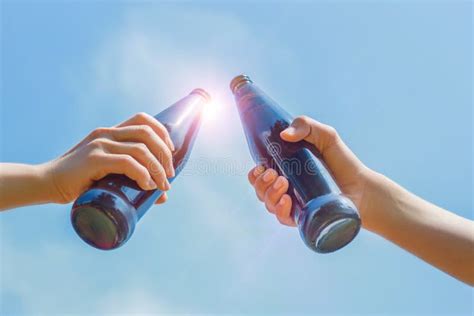 Clinking Beer Glasses Stock Image Image Of Congratulating 85407319