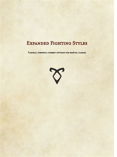 Expanded Fighting Styles | PDF